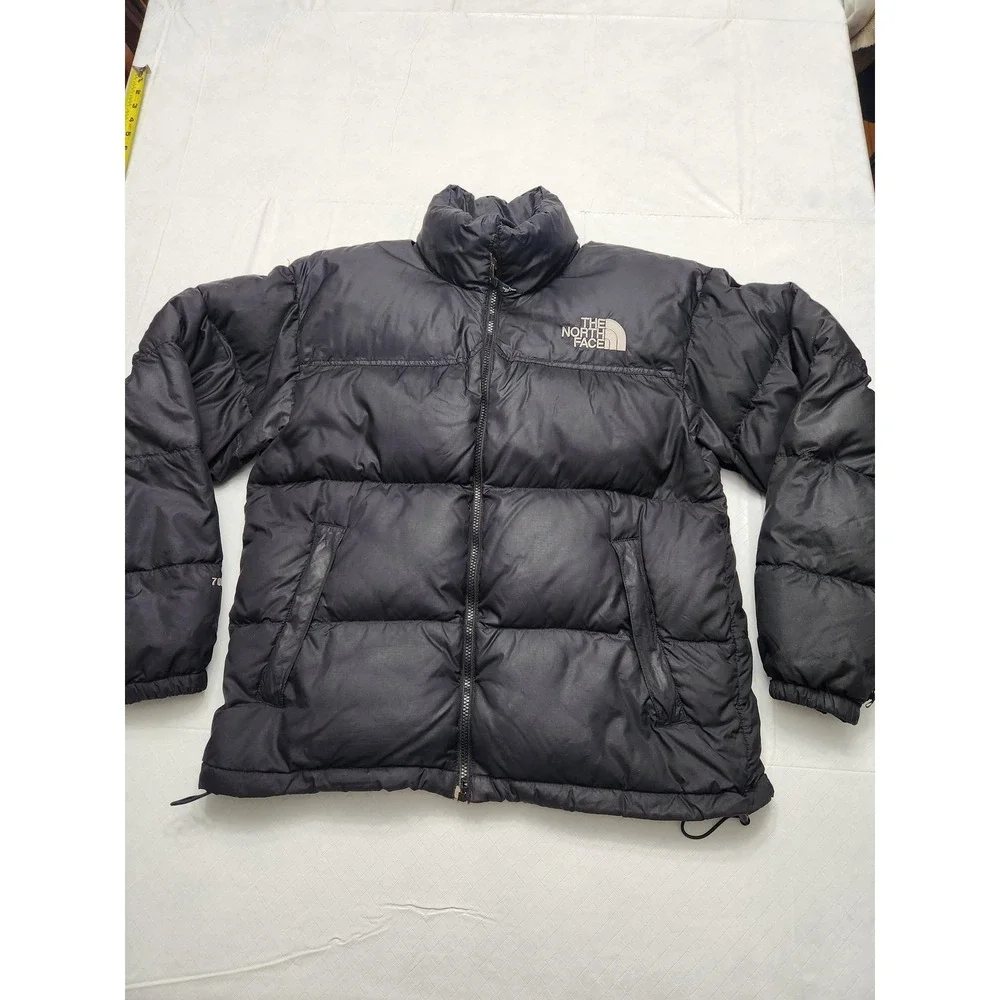 Vintage The North Face Nuptse 700 Down Jacket Mens Medium Black Puffer F05 A187